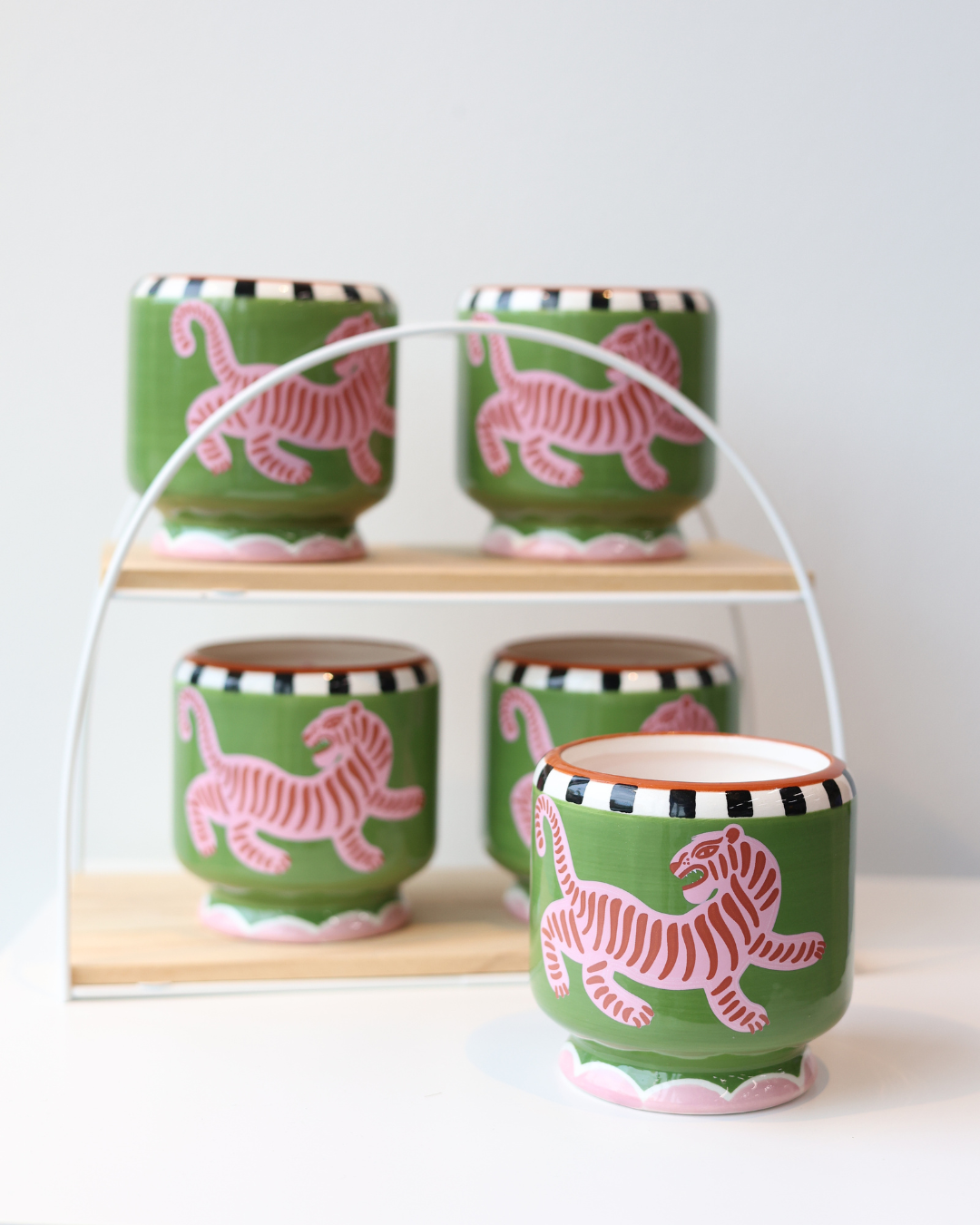 A Dopo 8 oz Tiger Ceramic Candle