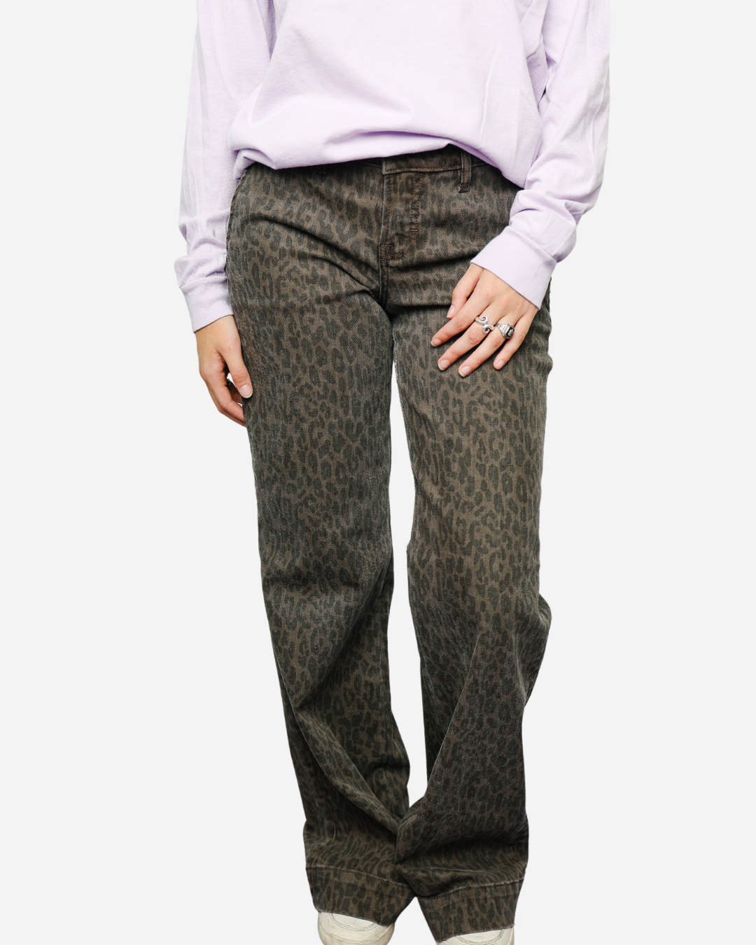 Hidden Brown Cheetah Trouser
