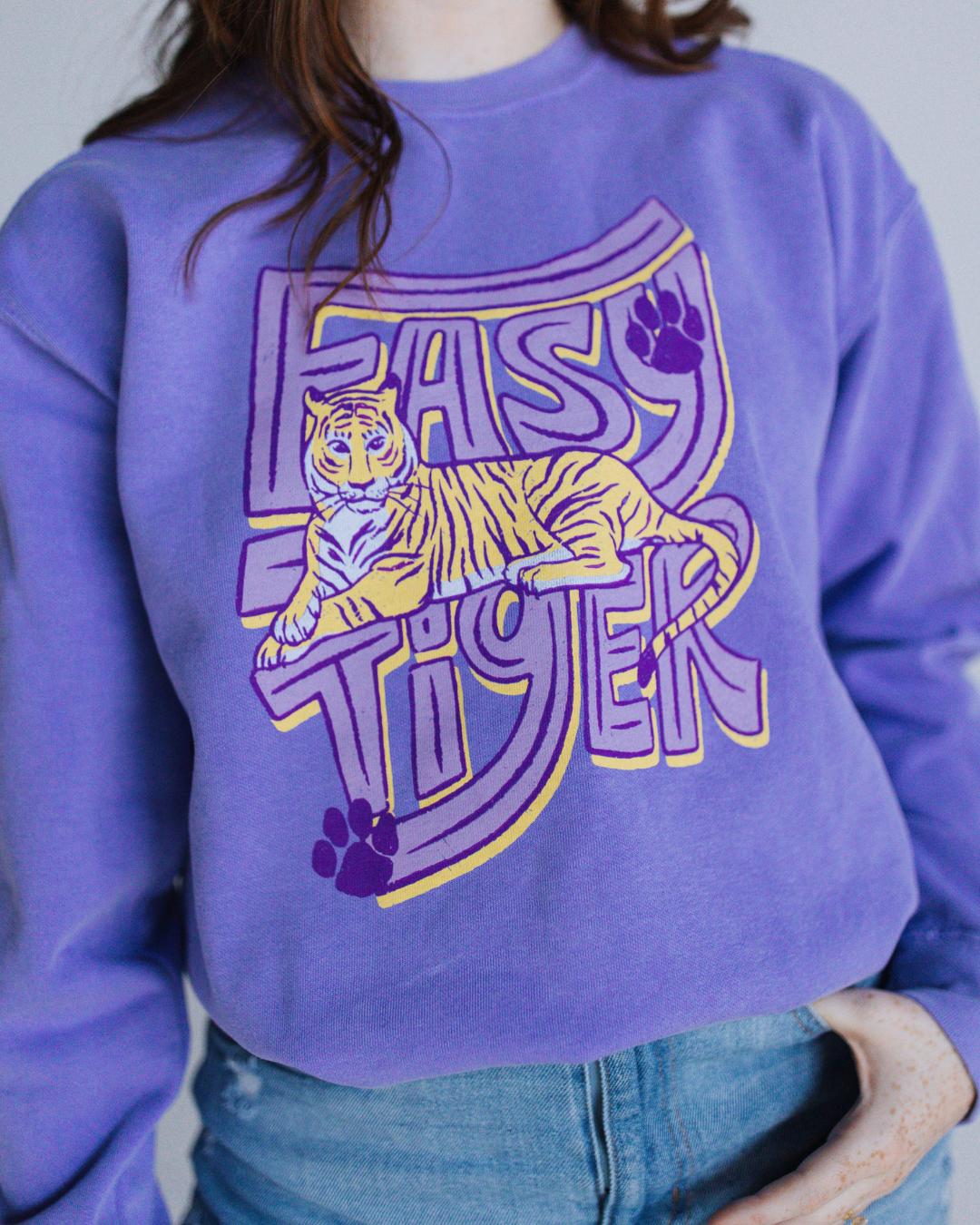 Tiger Pride Merchandise, Sweet Baton Rouge, Local Sweatshirts, Local Sweatshirts Near Me, Baton Rouge sweatshirt, Sweet Baton Rouge sweatshirt, Louisiana Apparel, New Orleans, Lafayette, Louisiana, tiger sweatshirt, bayou wear, Geaux tigers, easy tiger sweatshirt