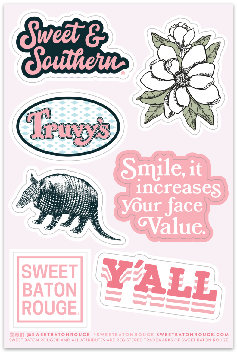 Sweet and Southern Steel Magnolias Sticker Set