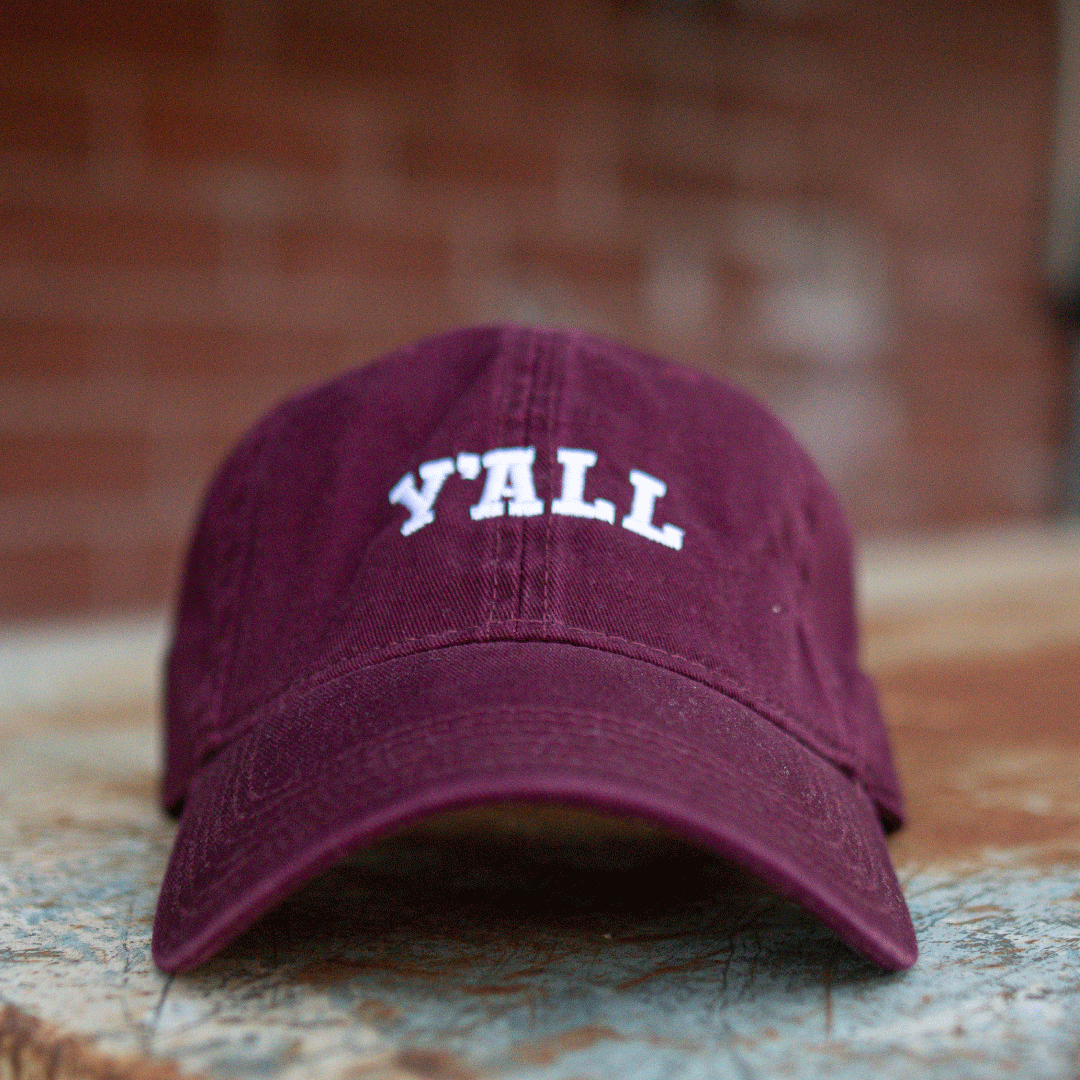 Sweet Baton Rouge, New Orleans, Lafayette, Louisiana, Baton Rouge, Sweet Baton Rouge Hat, Louisiana Apparel, Y'all Hat, Louisiana-Themed Accessories, Southern Style Apparel,  Louisiana-Themed Accessories Near Me, MaroonHat, Maroon Yall Hat