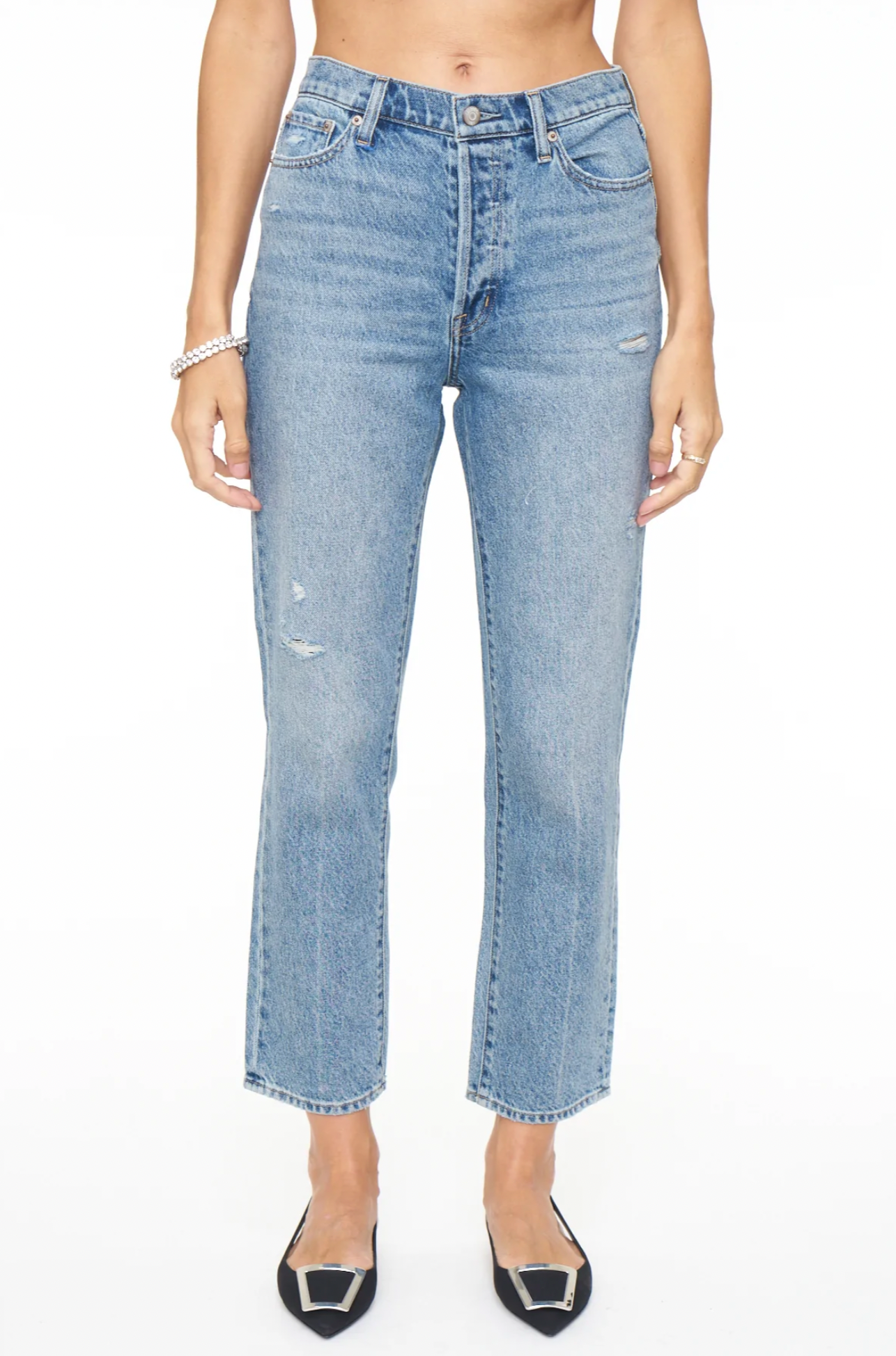 Pistola Jeans Charlie High Rise Classic Straight Ankle Bronx