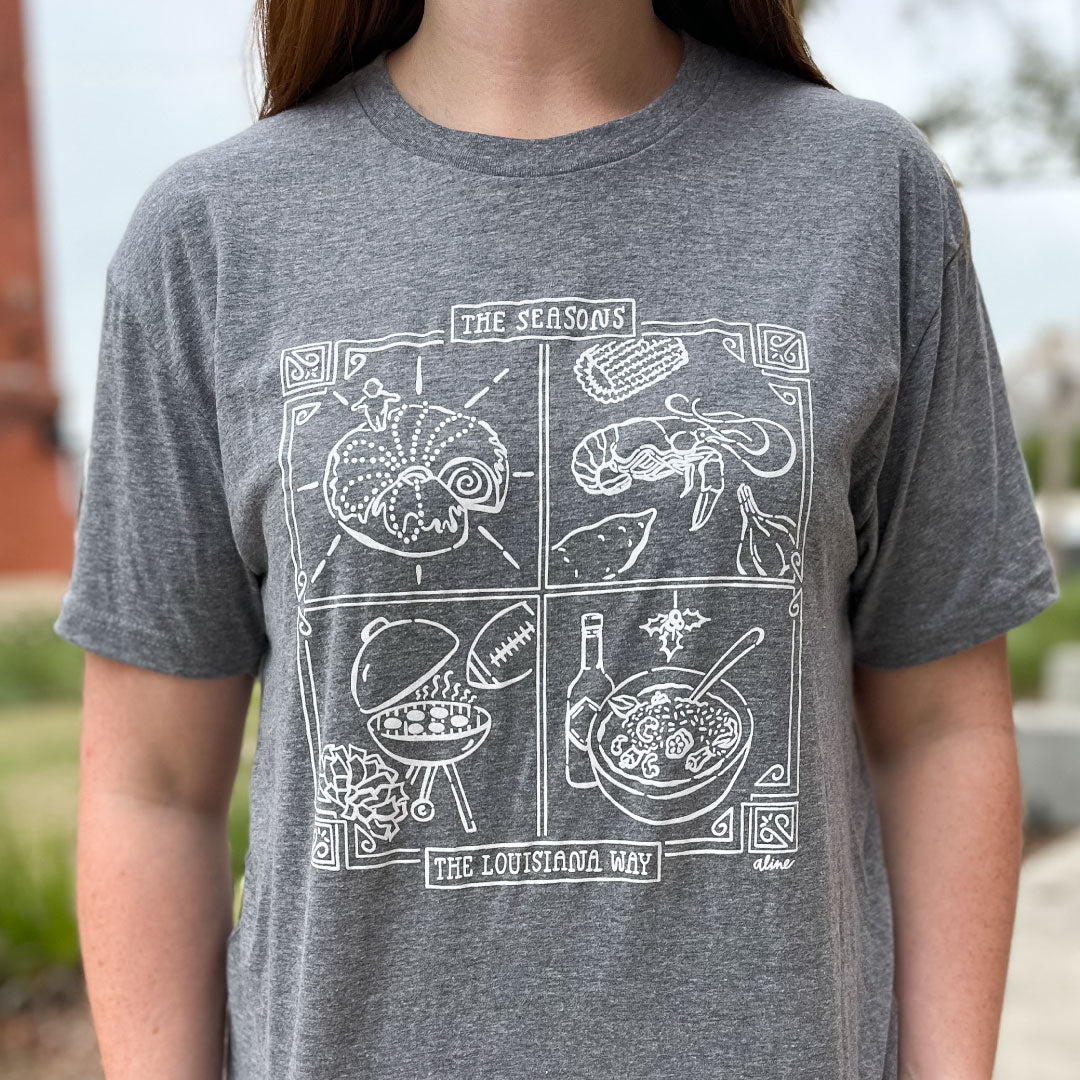 Sweet Baton Rouge, Local T-Shirts, Local T-Shirts Near Me, Baton Rouge T-Shirt, Sweet Baton Rouge T-Shirt, Louisiana Apparel, New Orleans, Lafayette, Southern Style Apparel, Louisiana Pride, Cajun Clothing, Southern Hospitality, Grey Louisiana T-Shirt, King Cake T-Shirt, Crawfish T-Shirt
