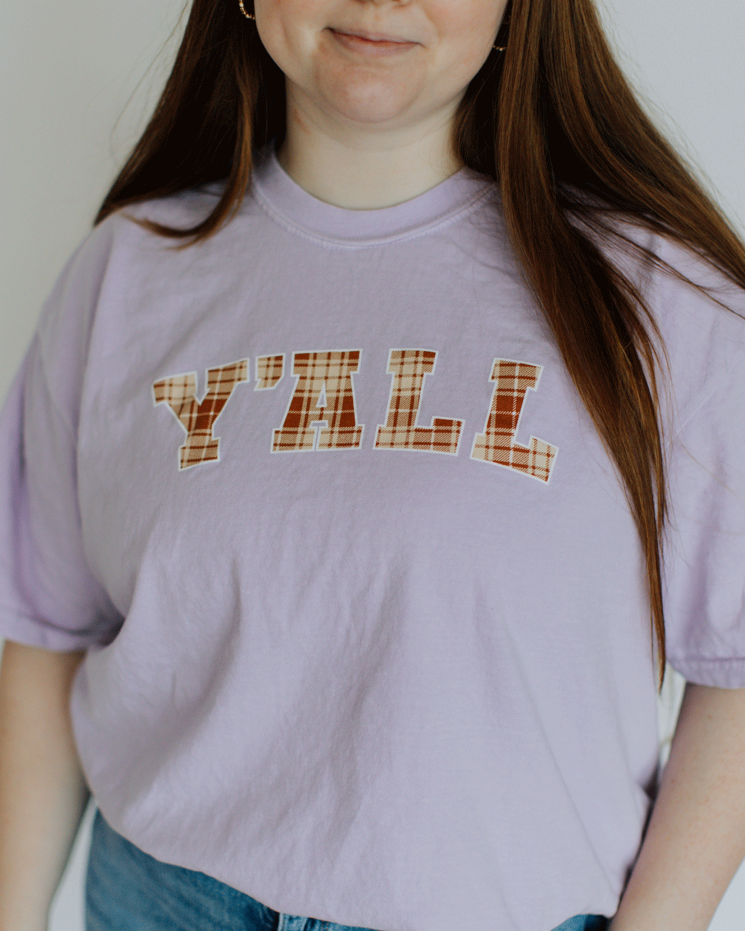 Y'all Fall Plaid T-Shirt