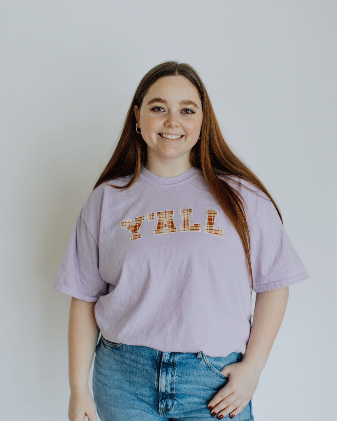 Y'all Fall Plaid T-Shirt