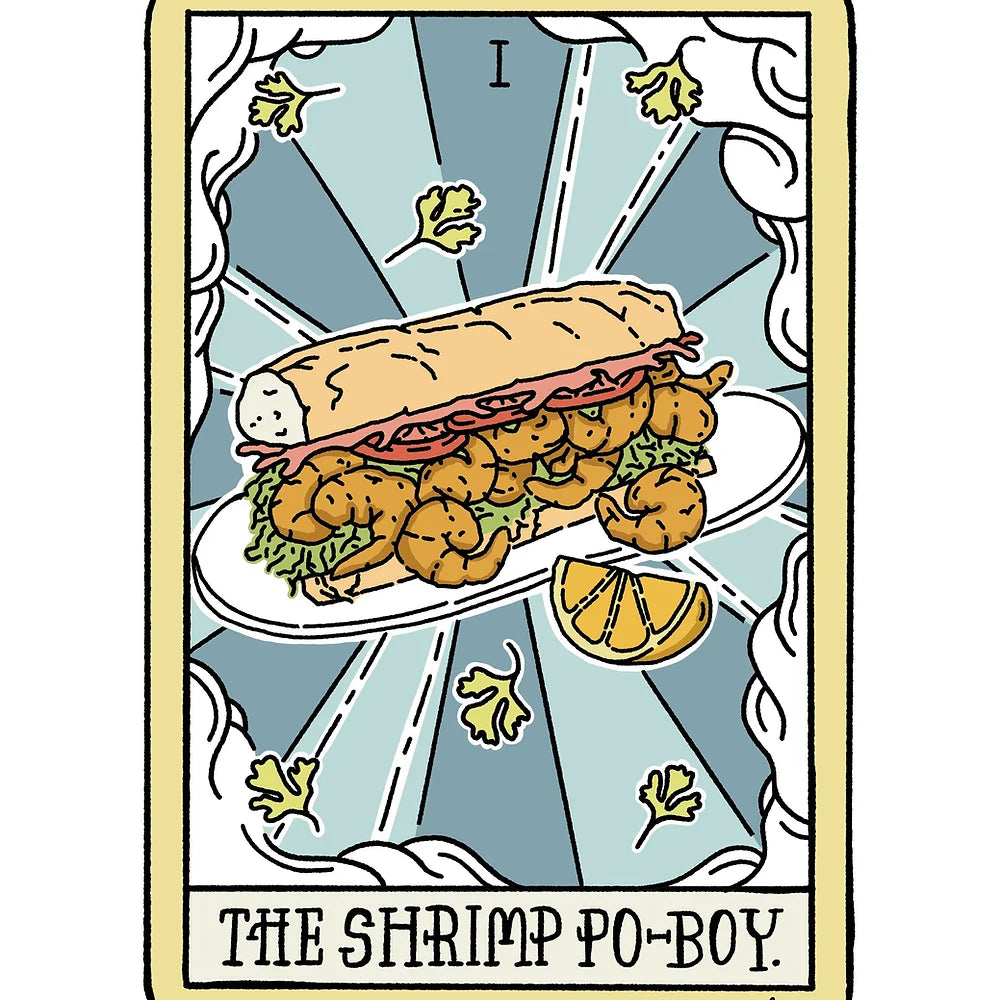 The Shrimp Po-Boy: Tarot Print