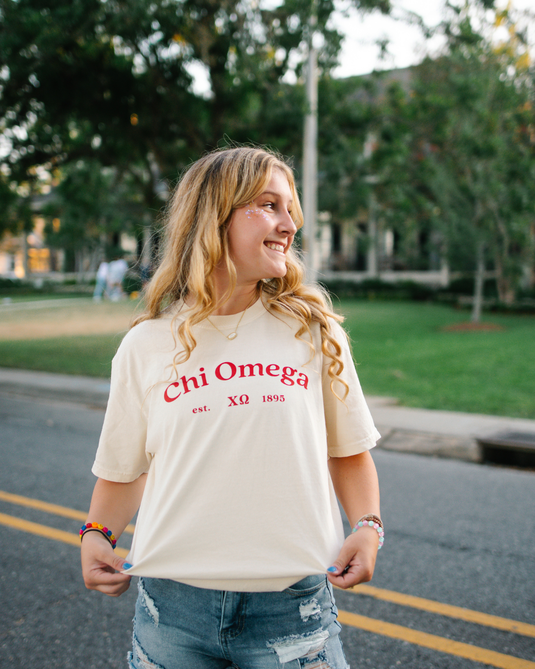 Chi Omega Established Logo T-Shirt