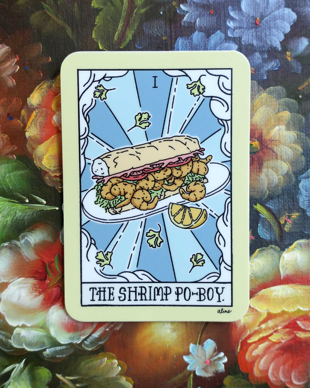 Shrimp Po-Boy Tarot Sticker