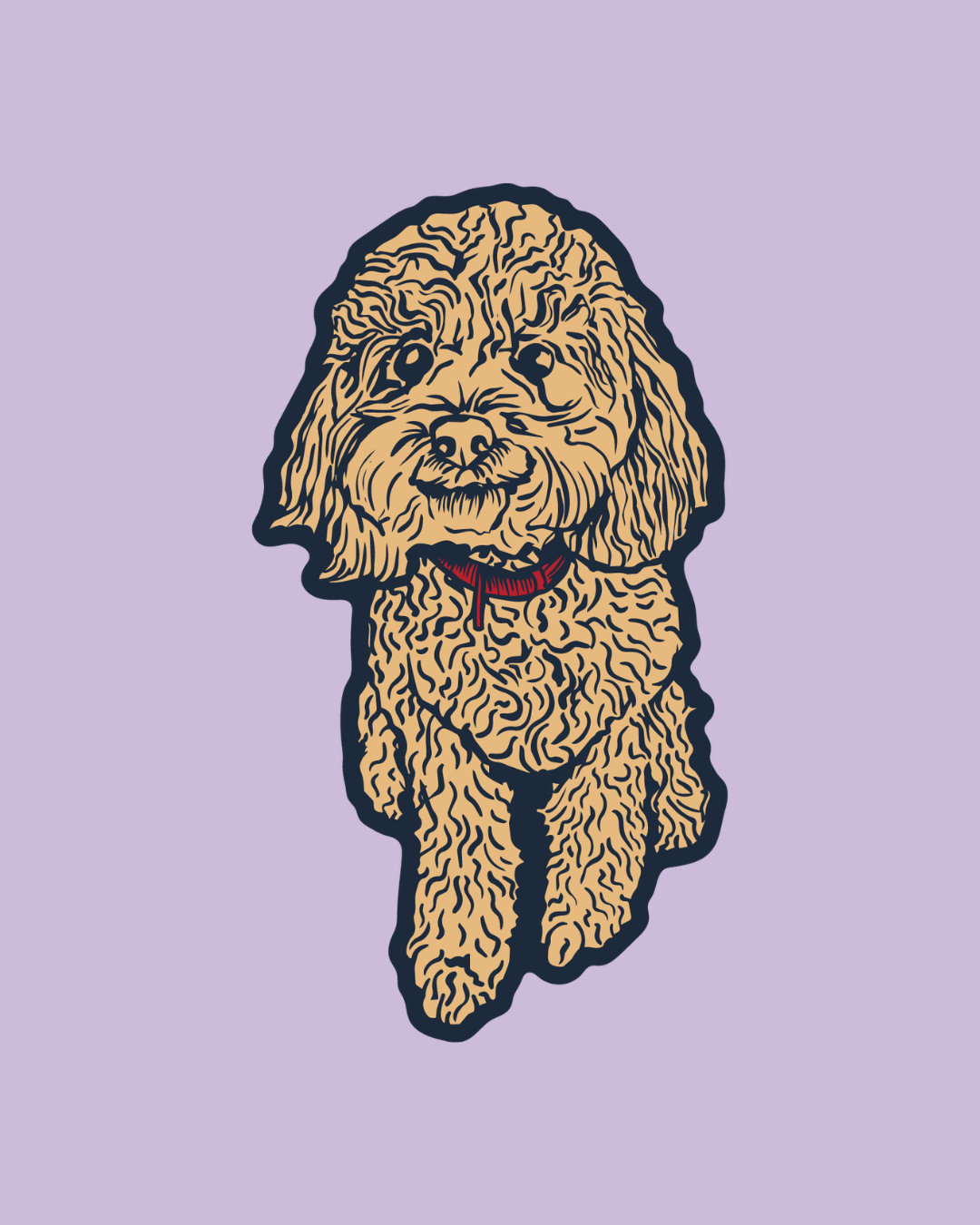 Magnolia the Golden Doodle Sticker