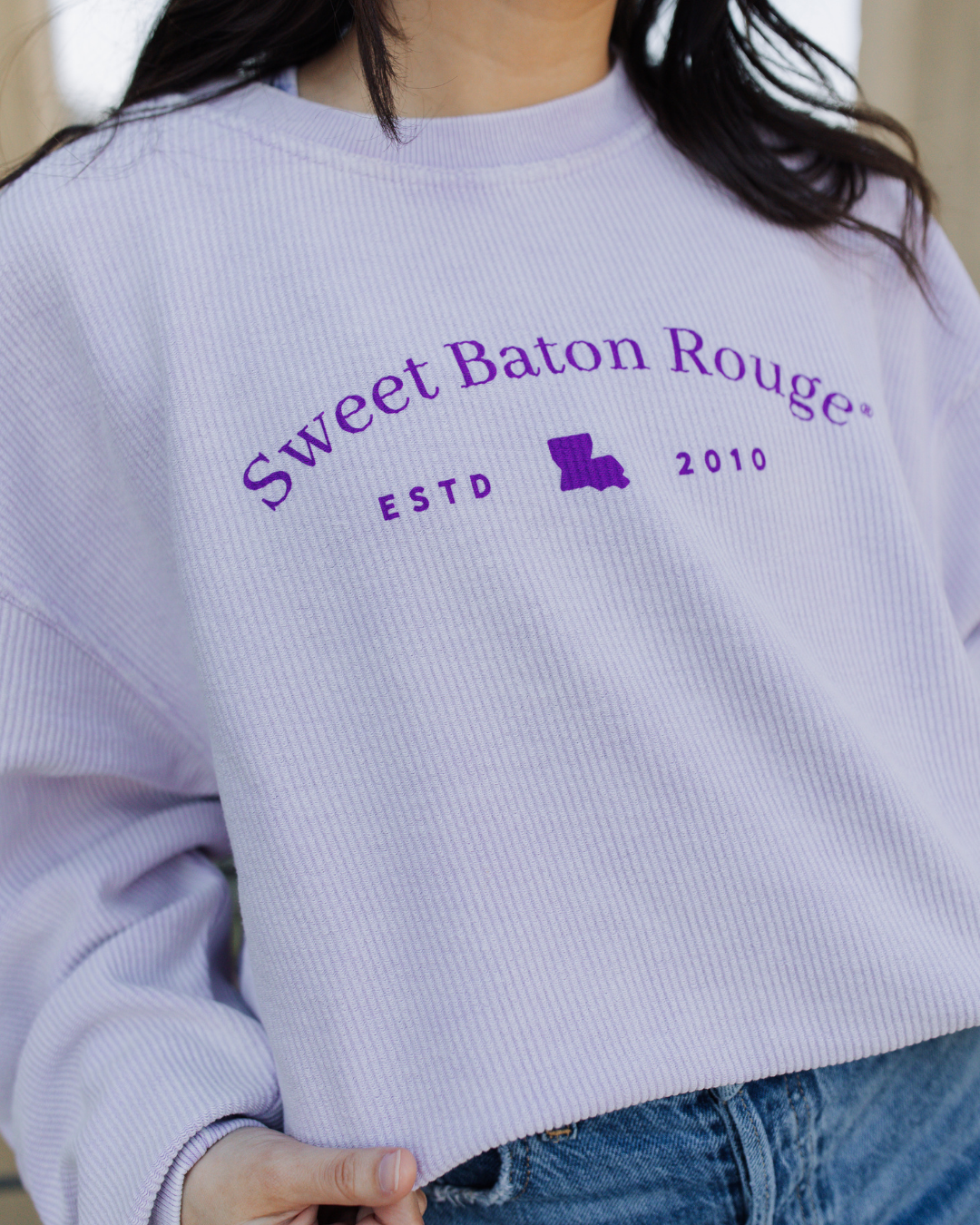 Sweet Baton Rouge® Travels Corded Sweatshirt