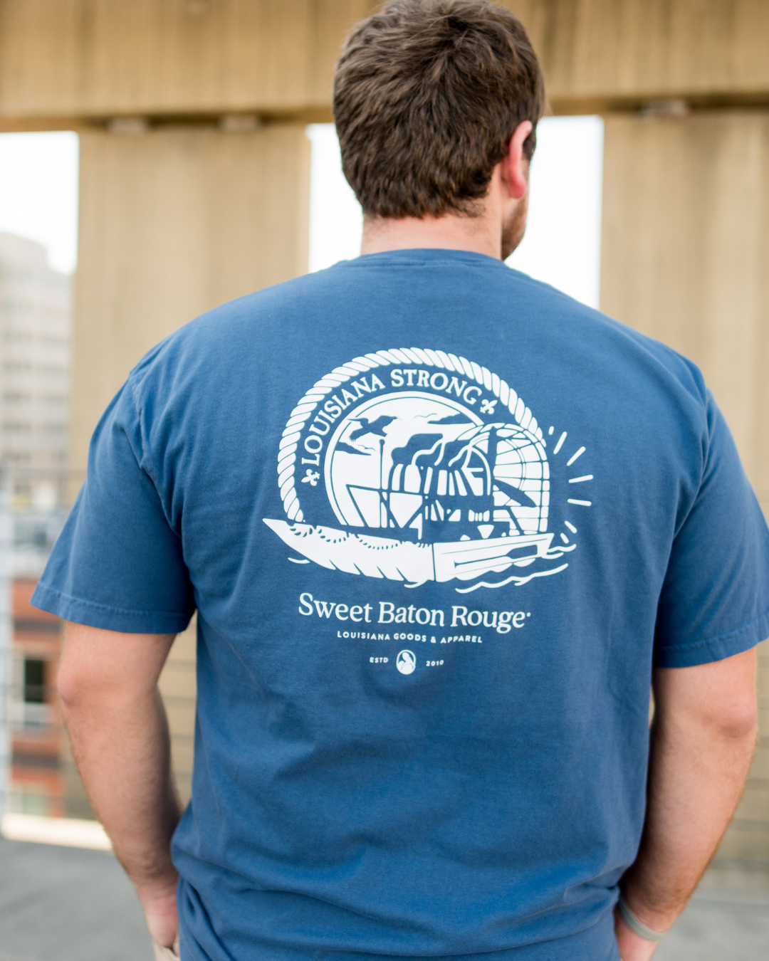Louisiana Strong Airboat Pocket T-Shirt