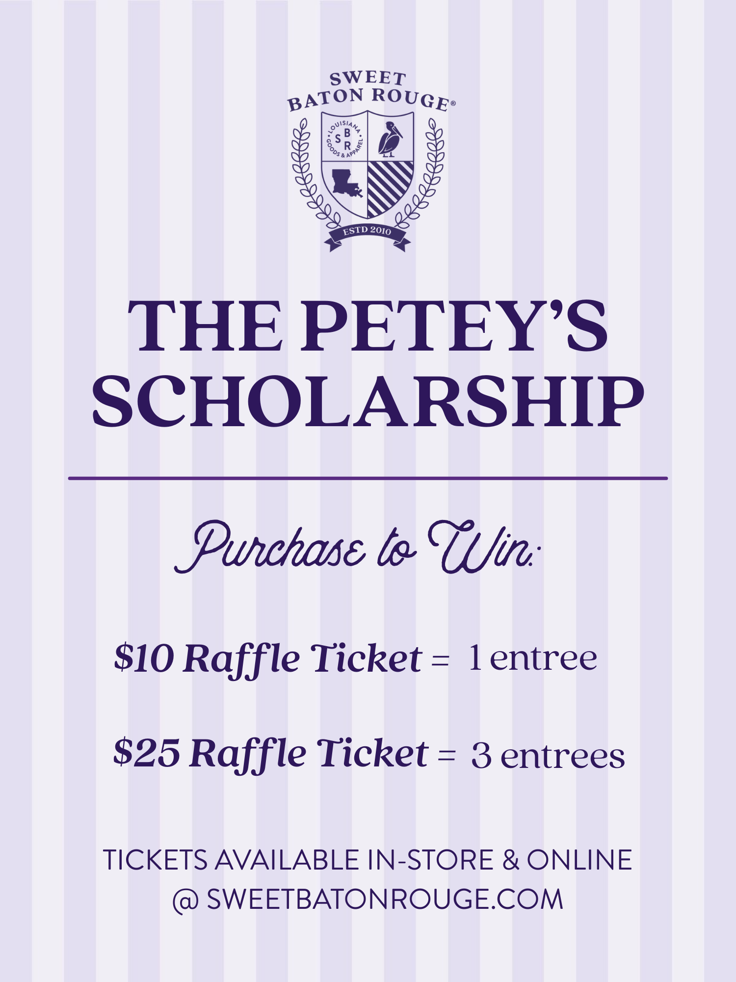 The Petey's Scholarship raffle!