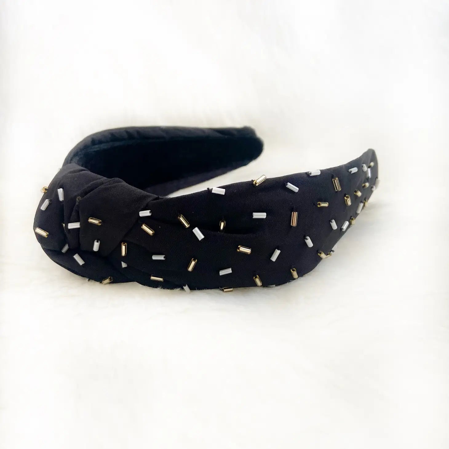 Black+Gold Confetti Headband