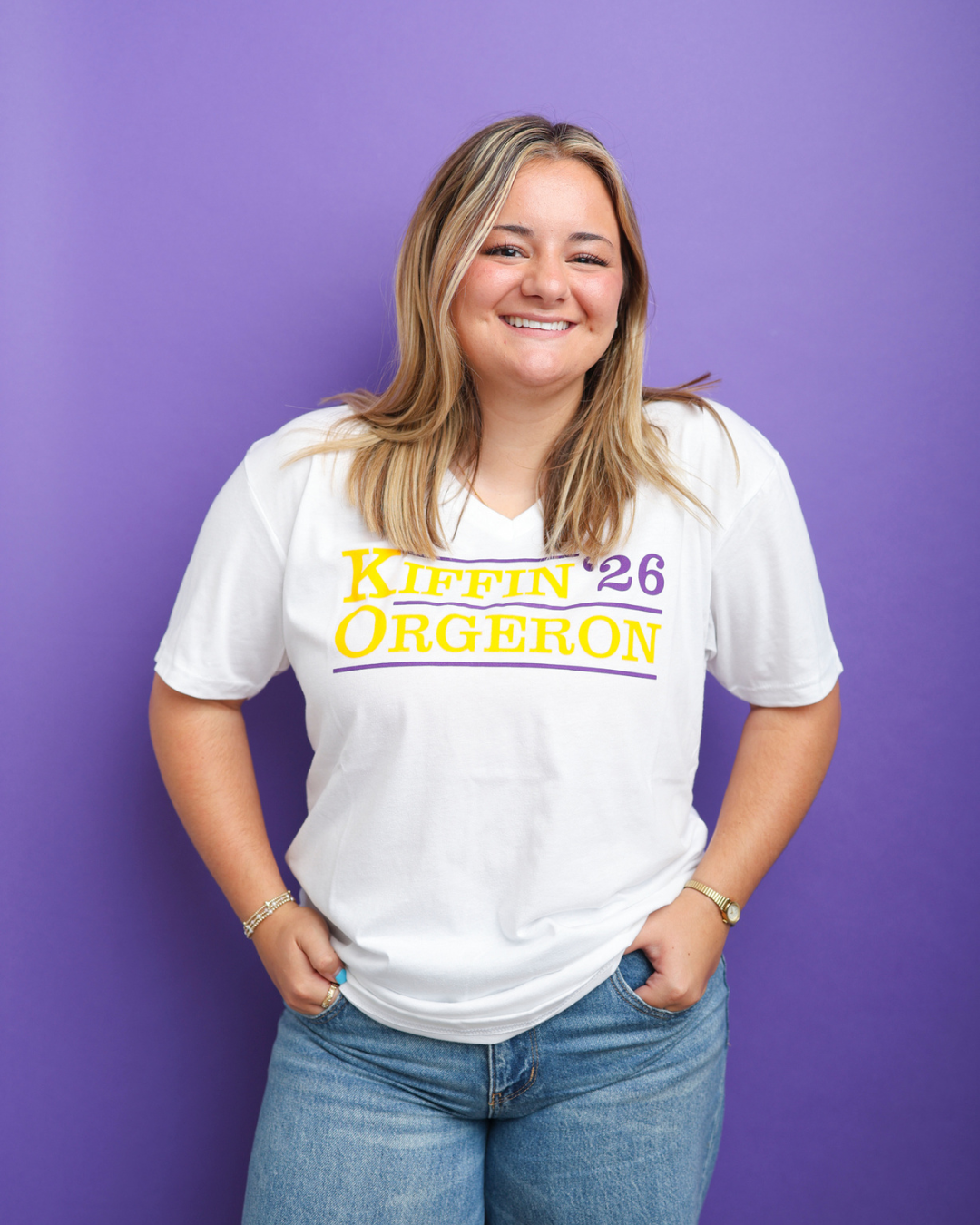Kiffin Orgeron '26 Campaign V-Neck T-Shirt