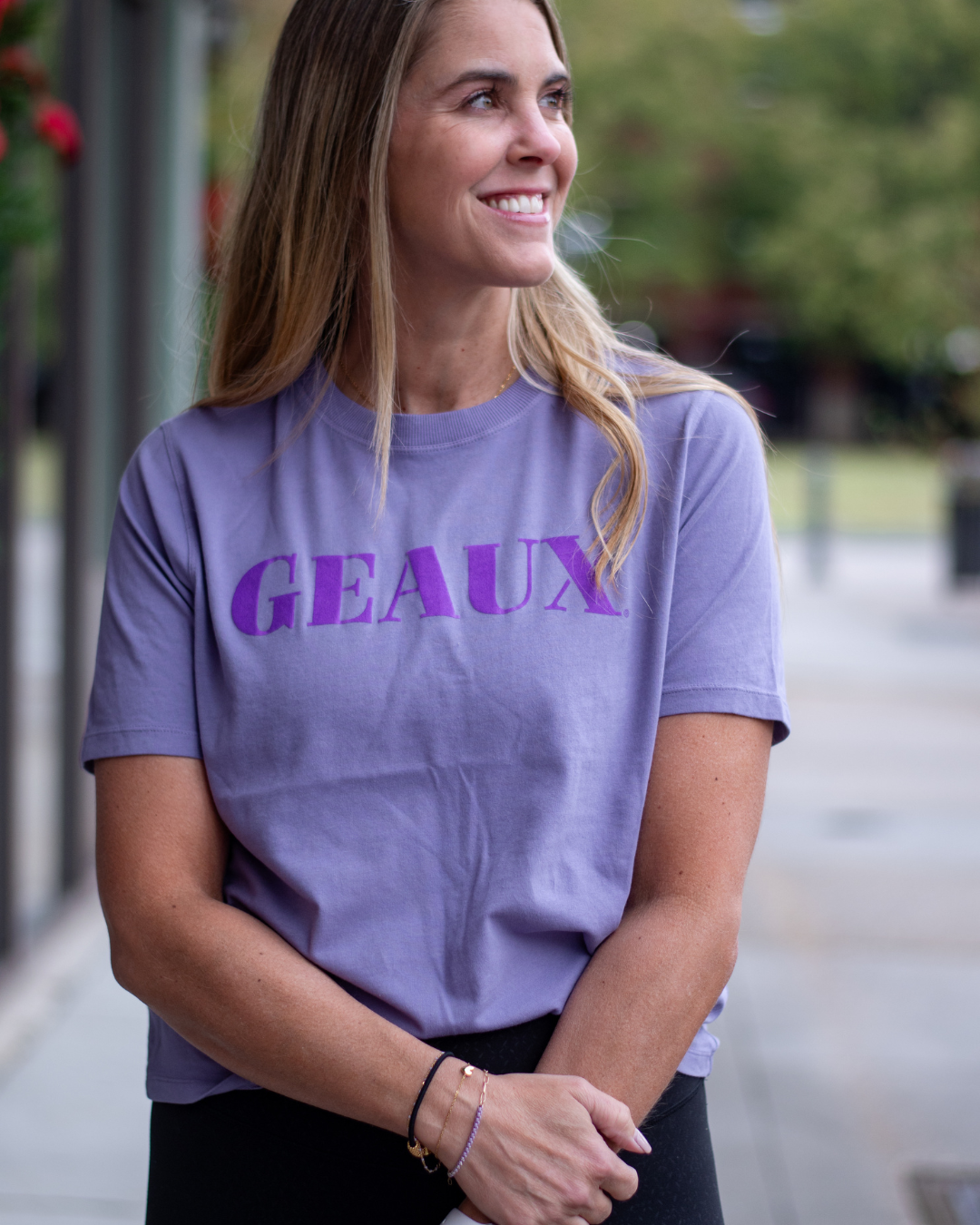 Geaux Classic Boxy T-shirt - Purple/Mono B