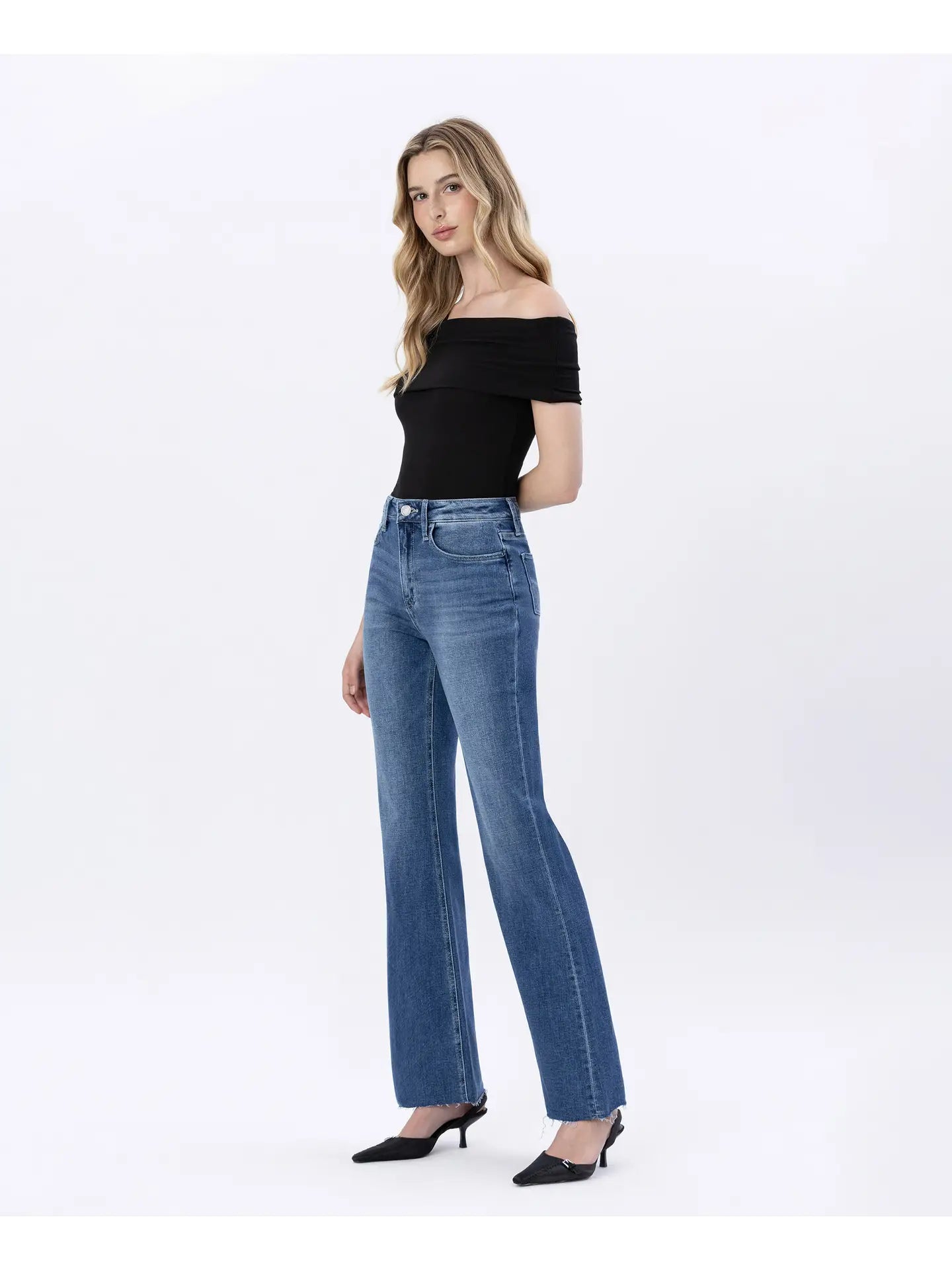 VERVET Highrise Relaxed Flare Jean