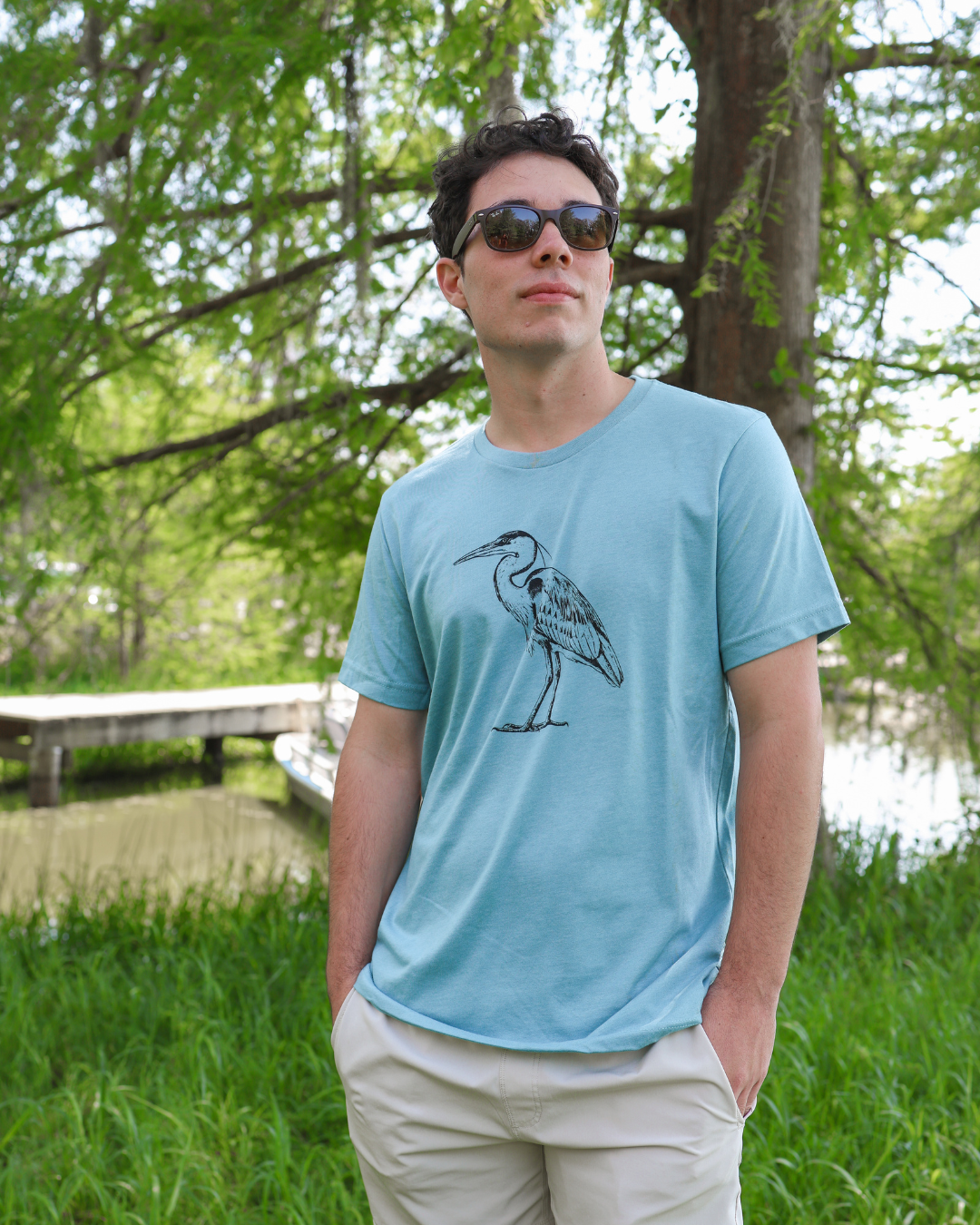 Heron Louisiana State Symbol T-Shirt