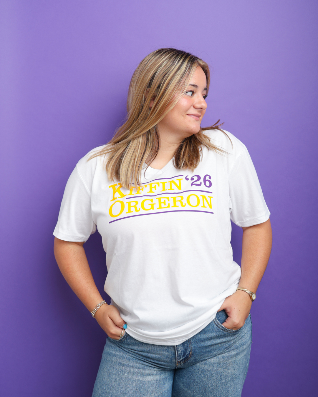 Kiffin Orgeron '26 Campaign V-Neck T-Shirt