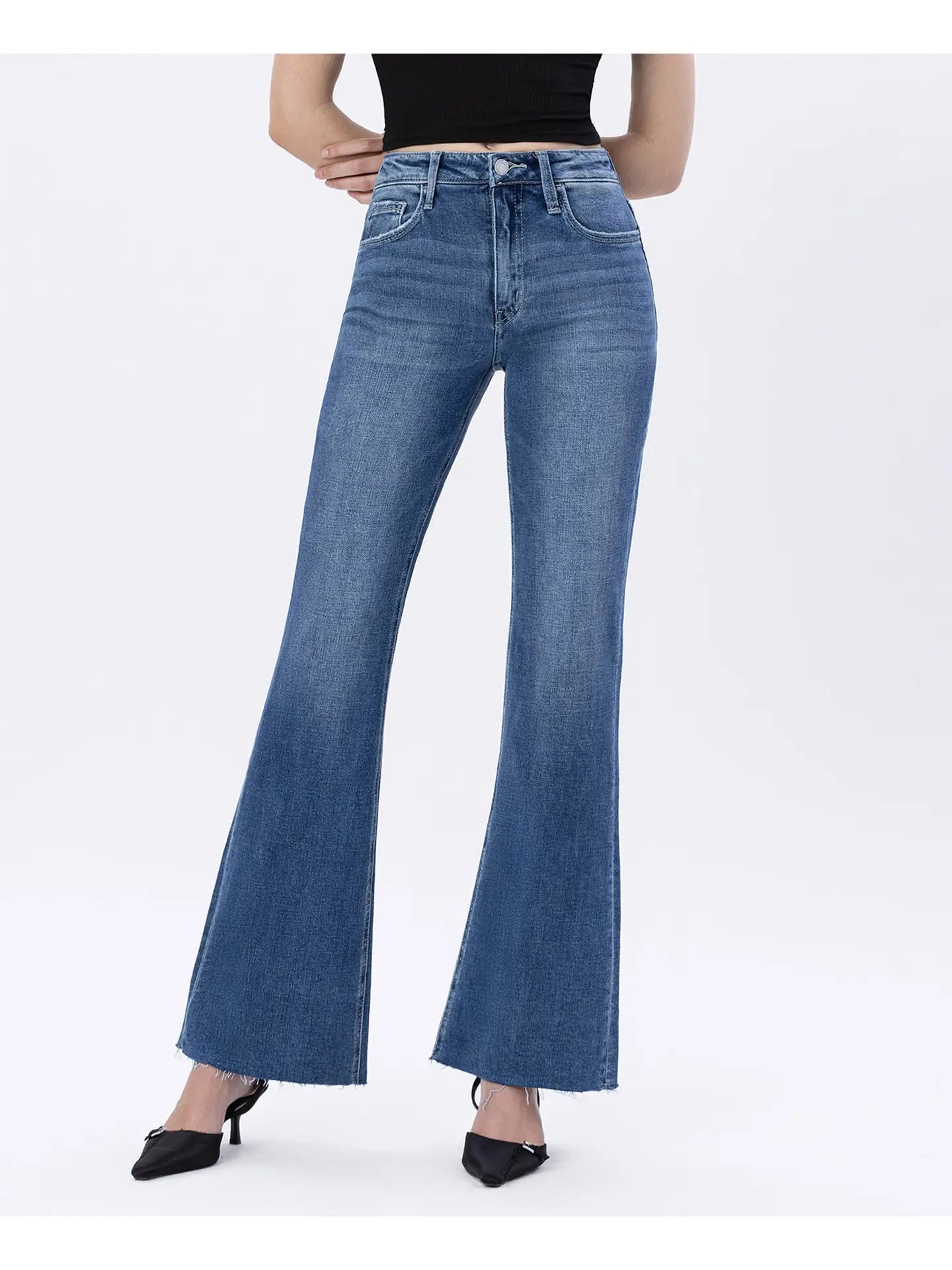 VERVET Highrise Relaxed Flare Jean