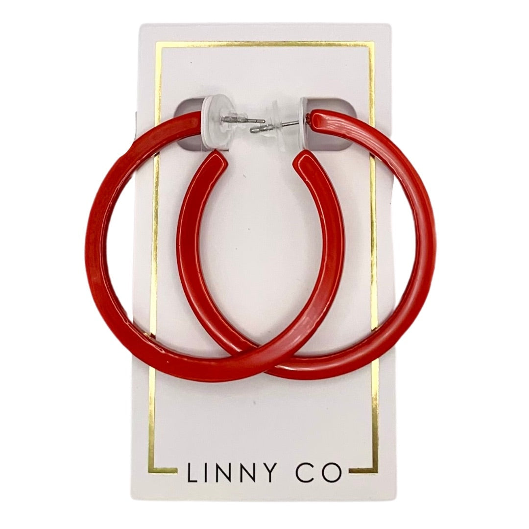 Holly Crimson Metallic Hoops