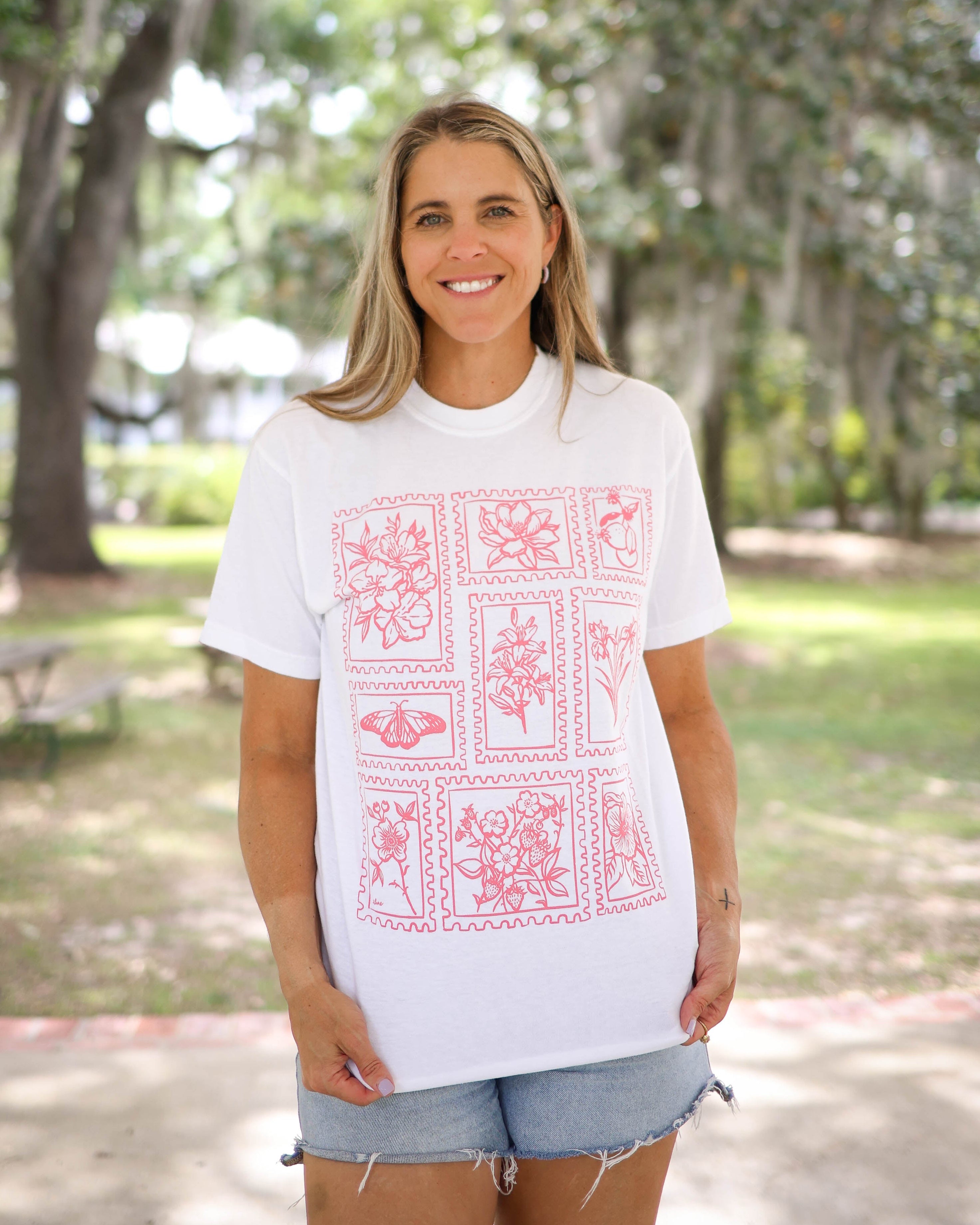 Louisiana Botanical Stamps T-Shirt