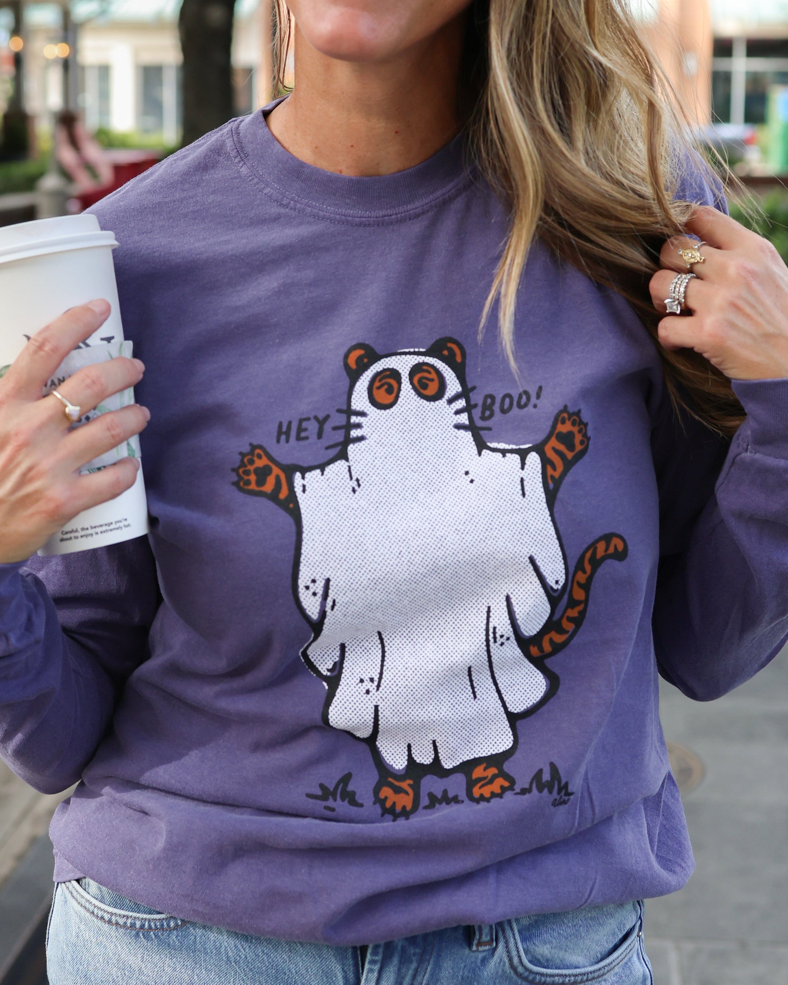 Tiger Ghost Long Sleeve T-Shirt