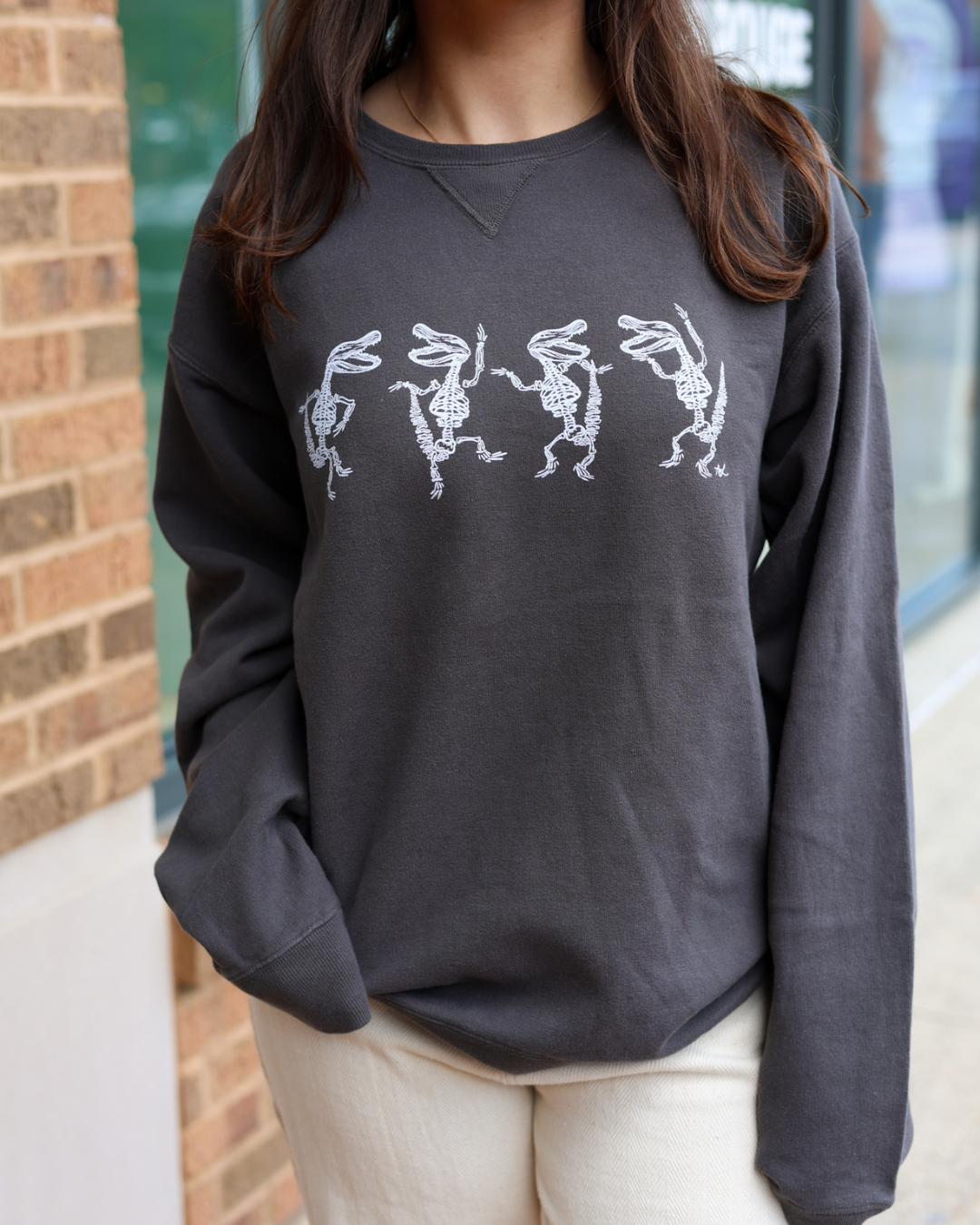 Glow In the Dark Scary Alligator Skeletons Sweatshirt