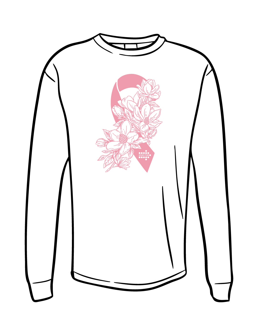 Magnolias of Hope Long Sleeve  |  Geaux Pink
