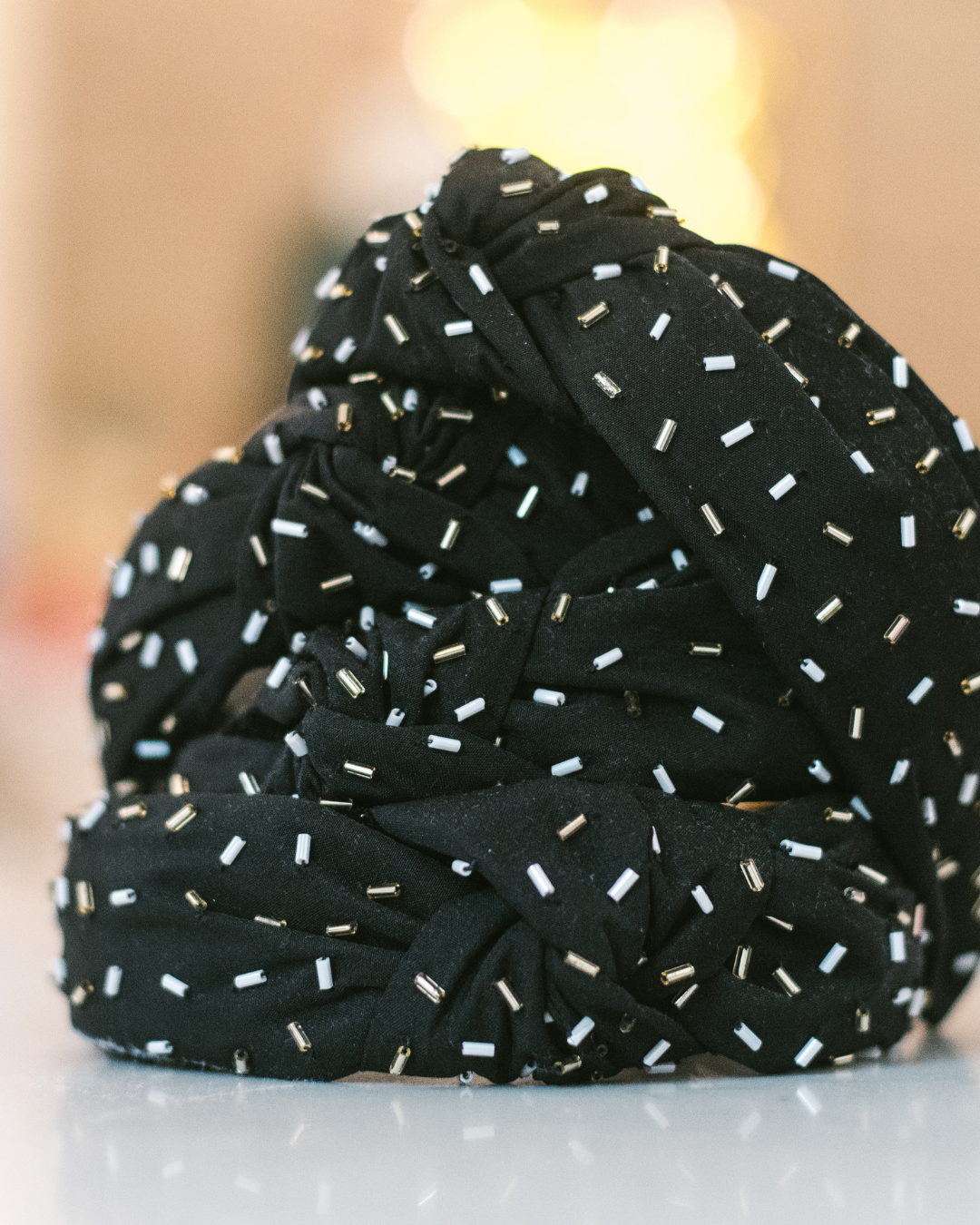 Black+Gold Confetti Headband