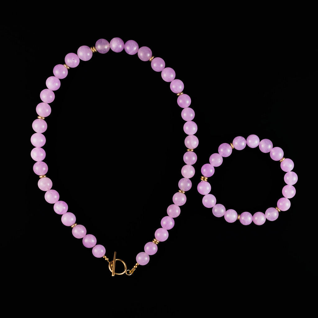 Rally Beaded Necklace in Lilac, view 4
