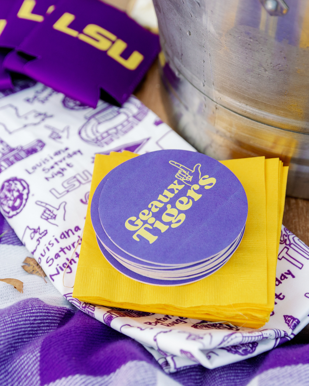 LSU Coaster Set
