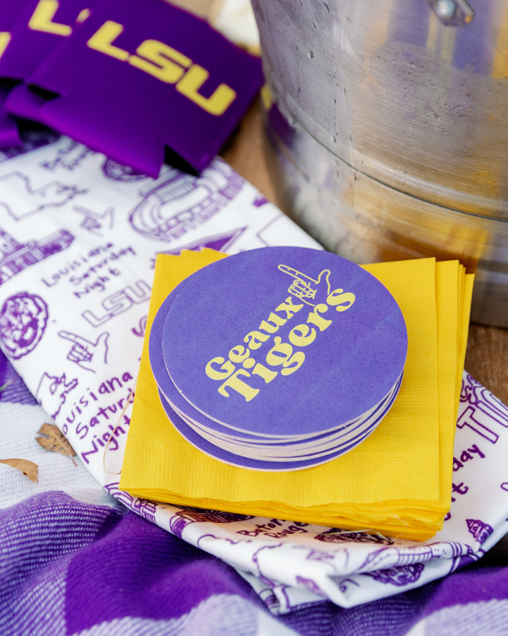 LSU Coaster Set