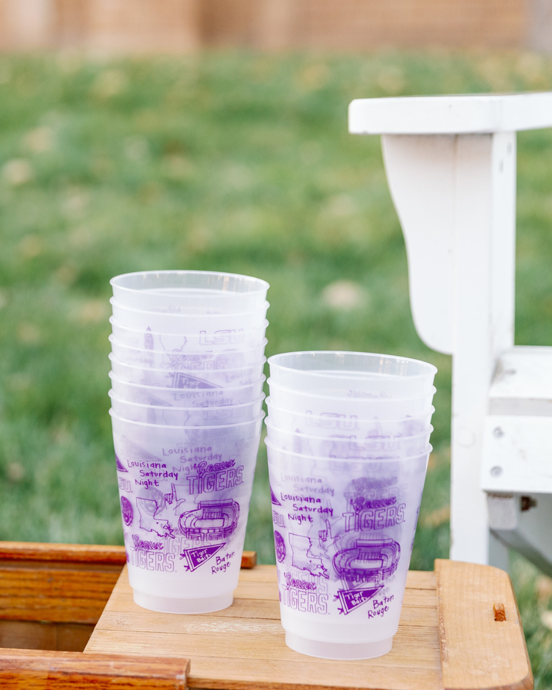 LSU Shatterproof Cups - Set of 8
