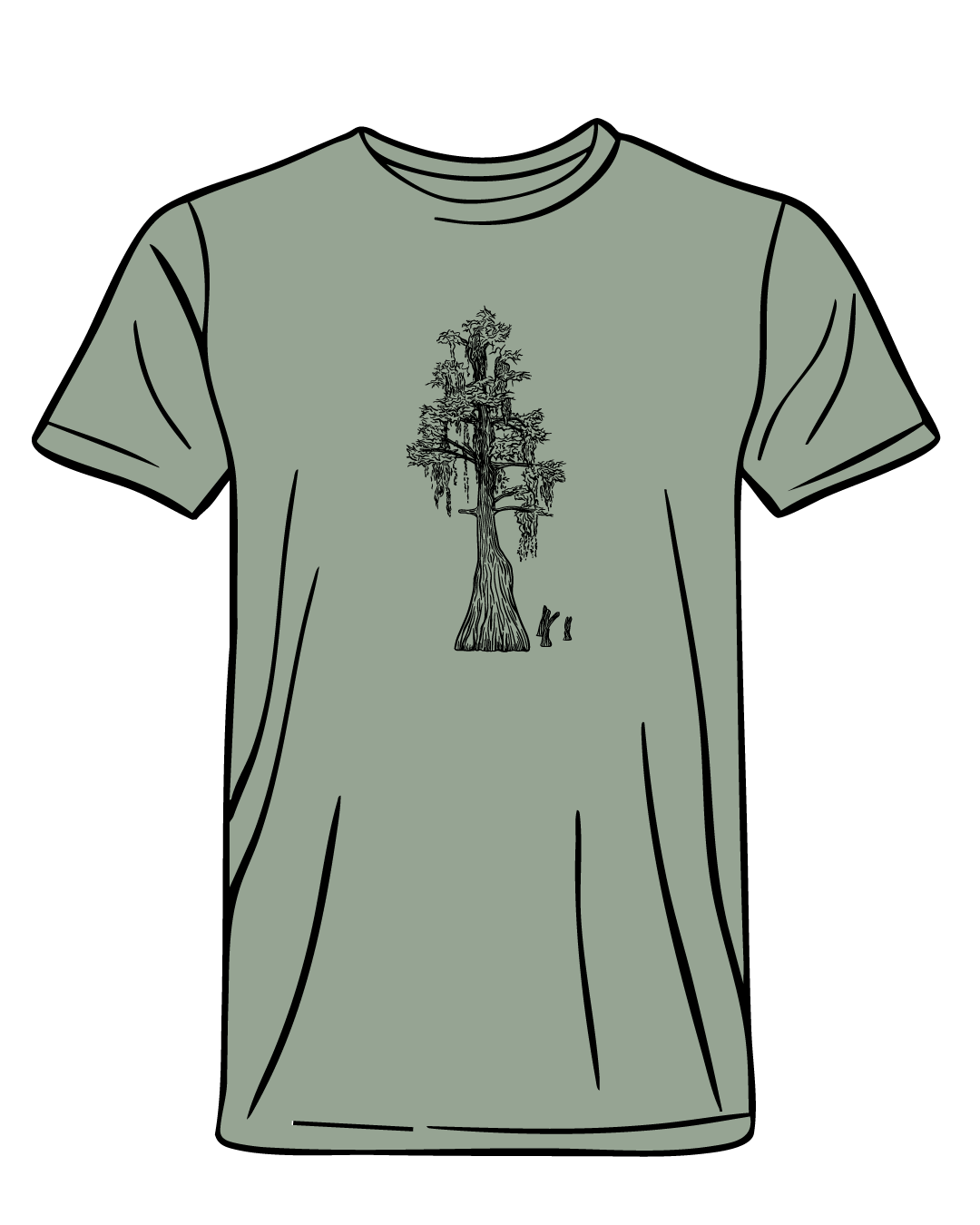 Cypress Tree Louisiana State Symbol T-Shirt