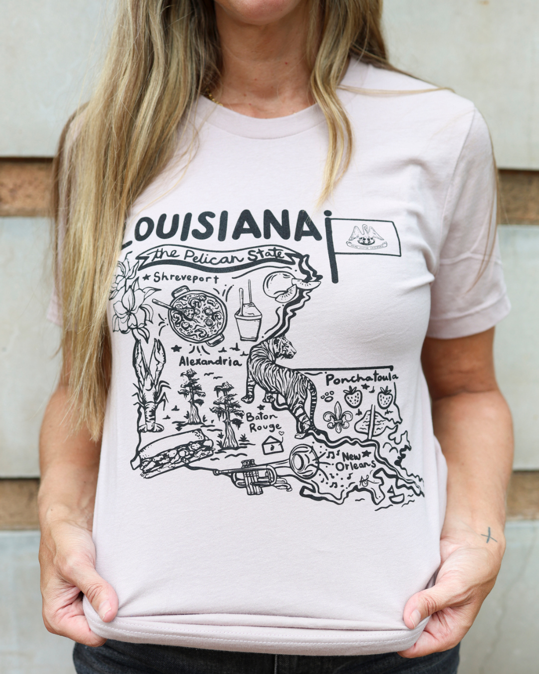 Louisiana Map Icon T-Shirt