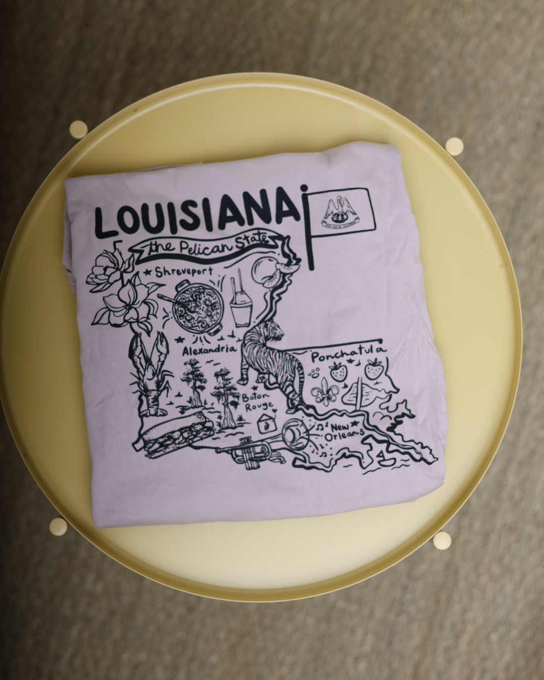 Louisiana Map Icon T-Shirt