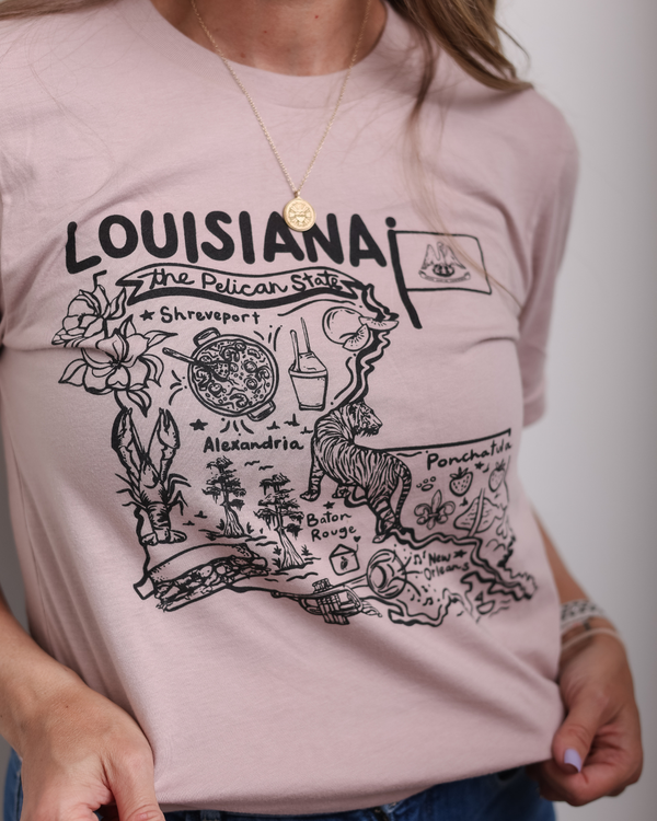 Louisiana Map Icon T-Shirt