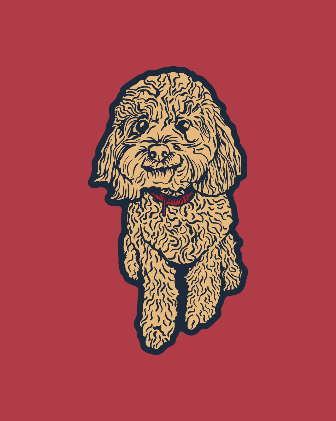 Magnolia the Golden Doodle Sticker