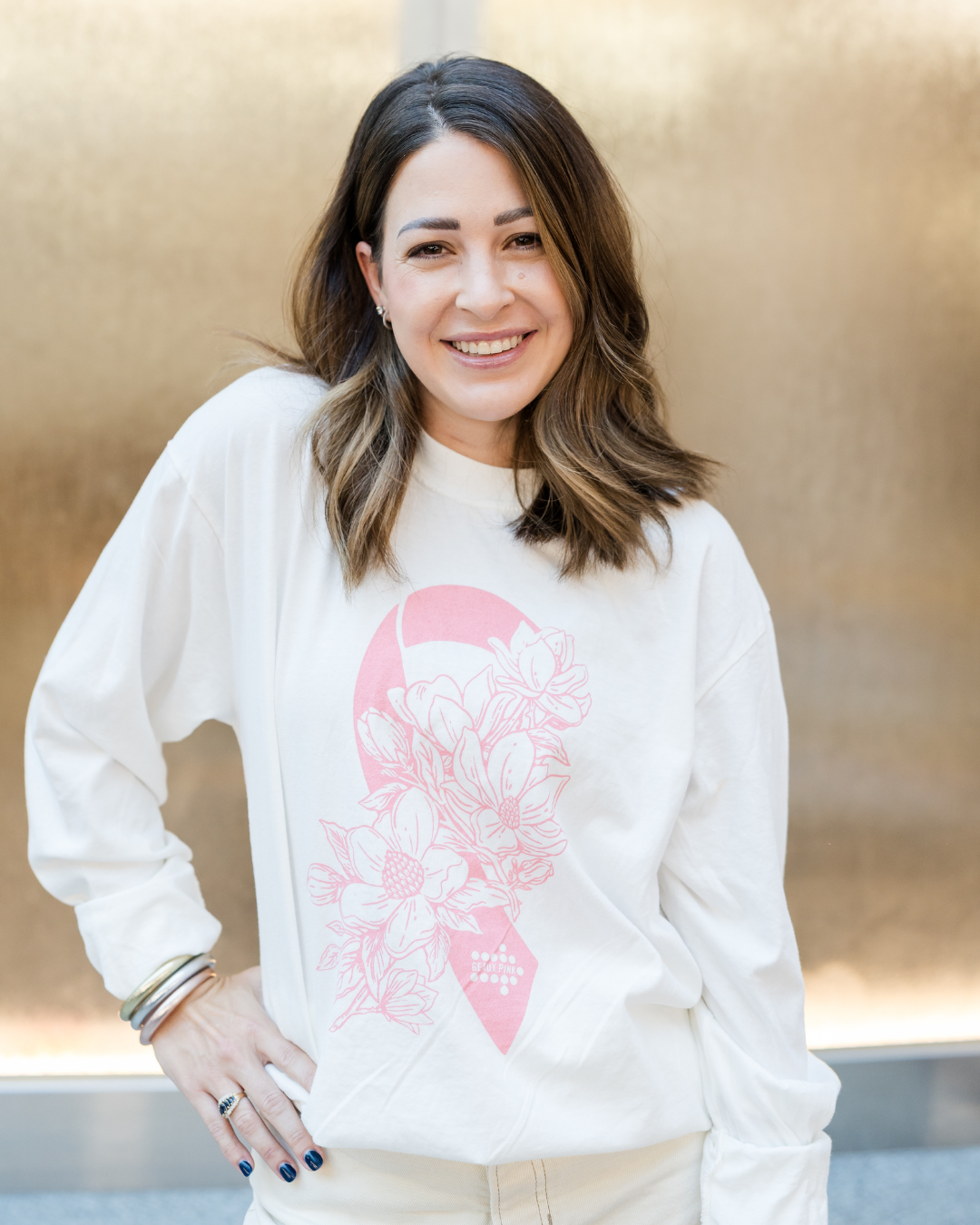Magnolias of Hope Long Sleeve  |  Geaux Pink