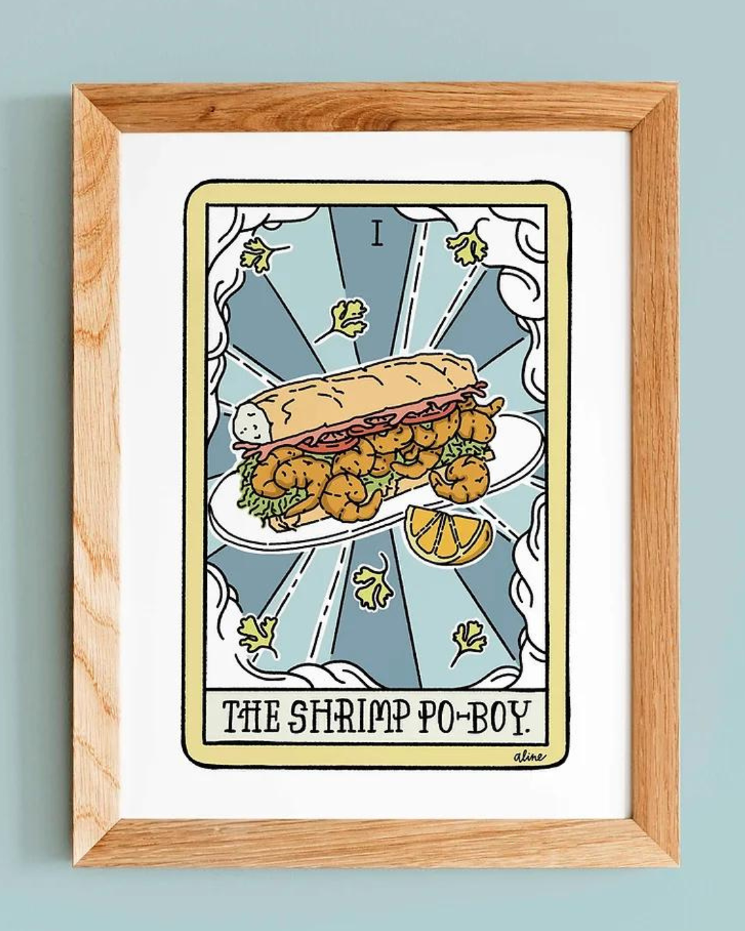The Shrimp Po-Boy: Tarot Print