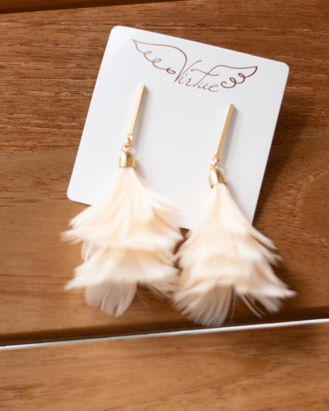 Pheasant Feather Fan Earrings