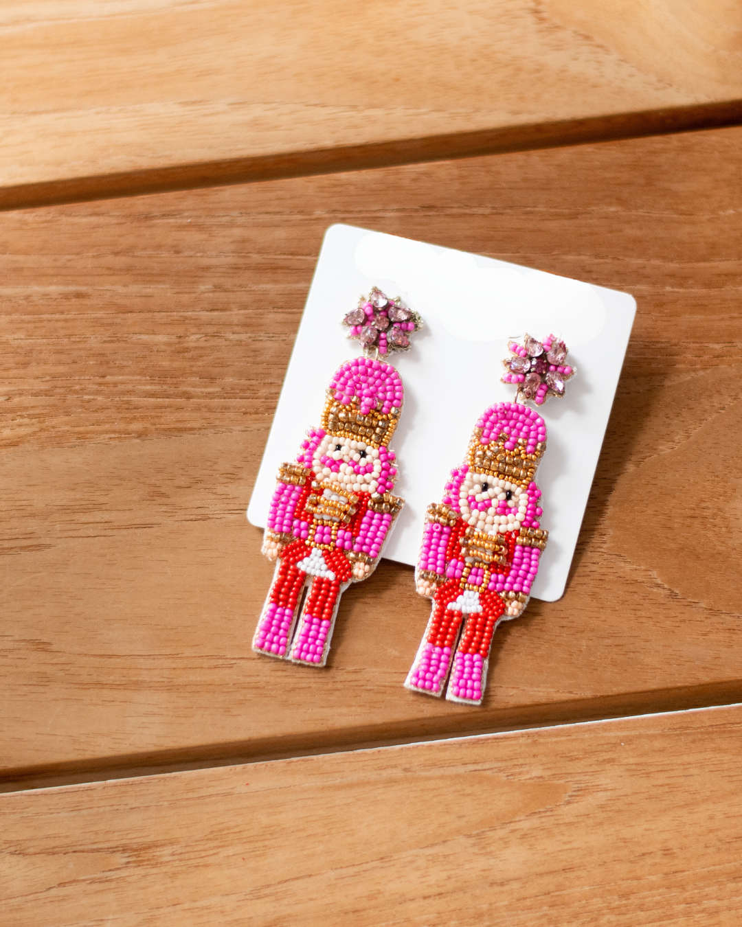 Pink Nutcracker Earrings
