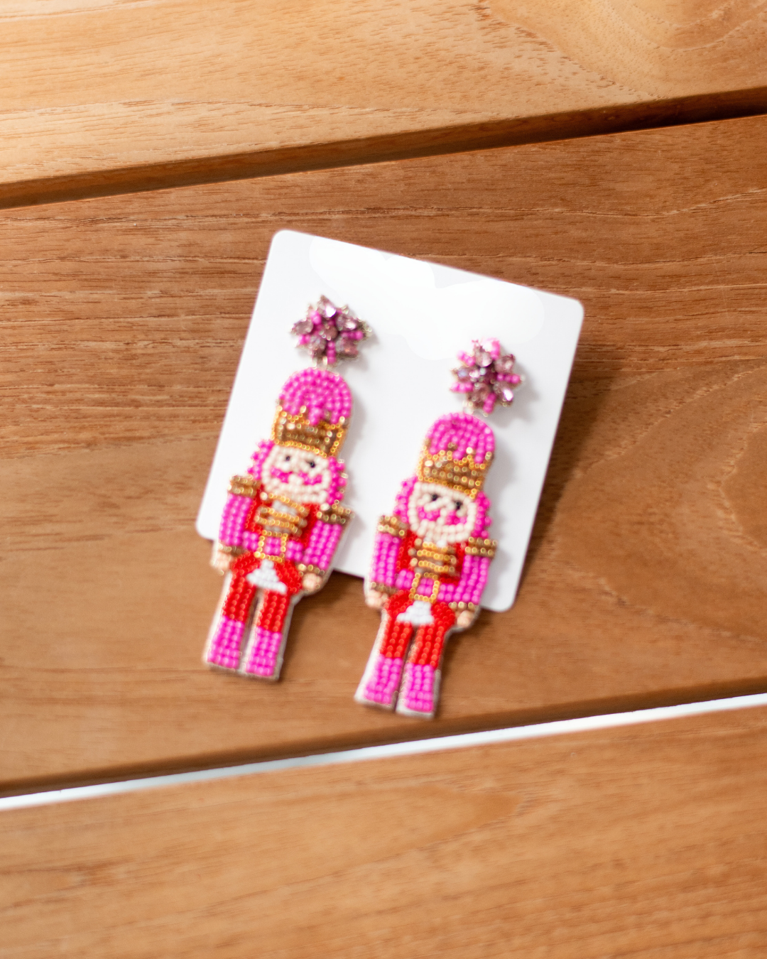 Pink Nutcracker Earrings