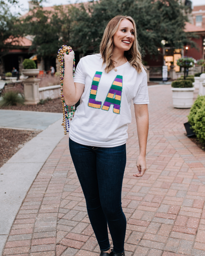 LA Mardi Gras Stripes©  | Mardi Gras Shirts