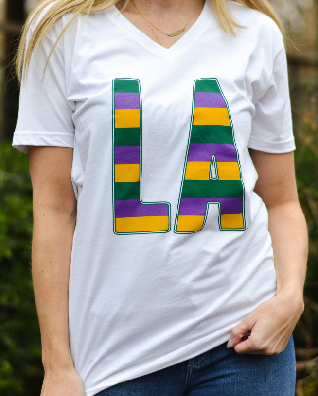 LA Mardi Gras Stripes©  | Mardi Gras Shirts