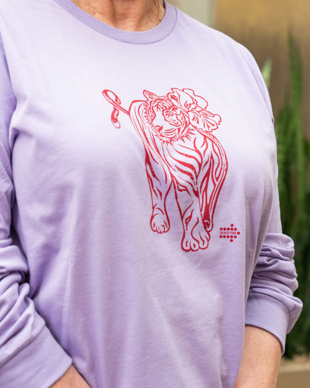The Tiger Iris Geaux Pink Long Sleeve