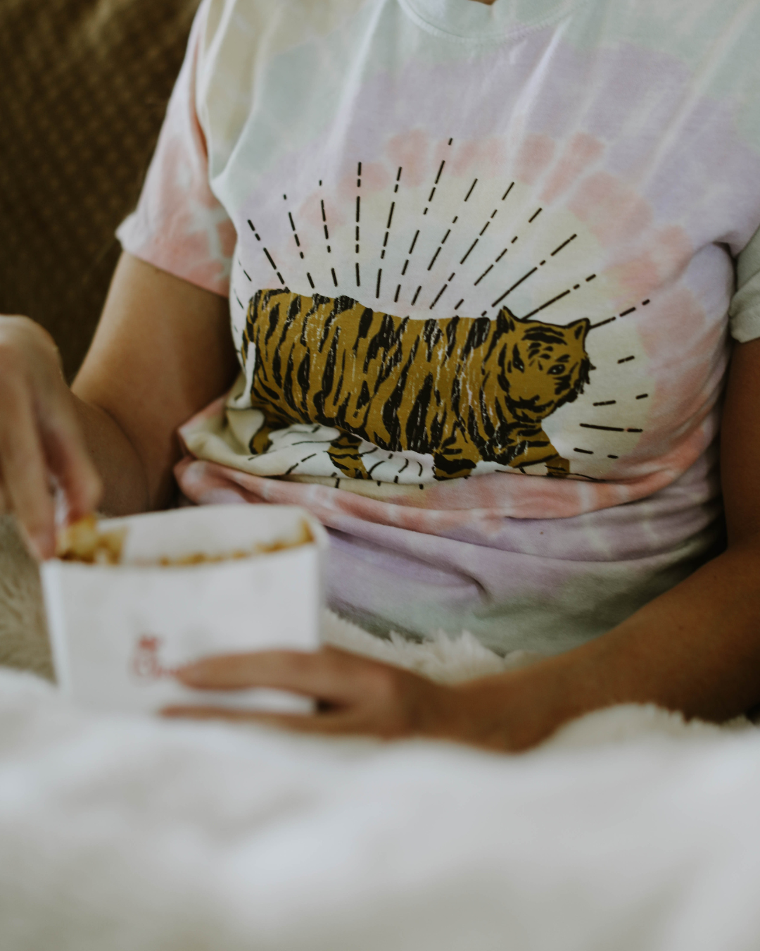 Vintage Tiger Burst Tie-Dye T-Shirt