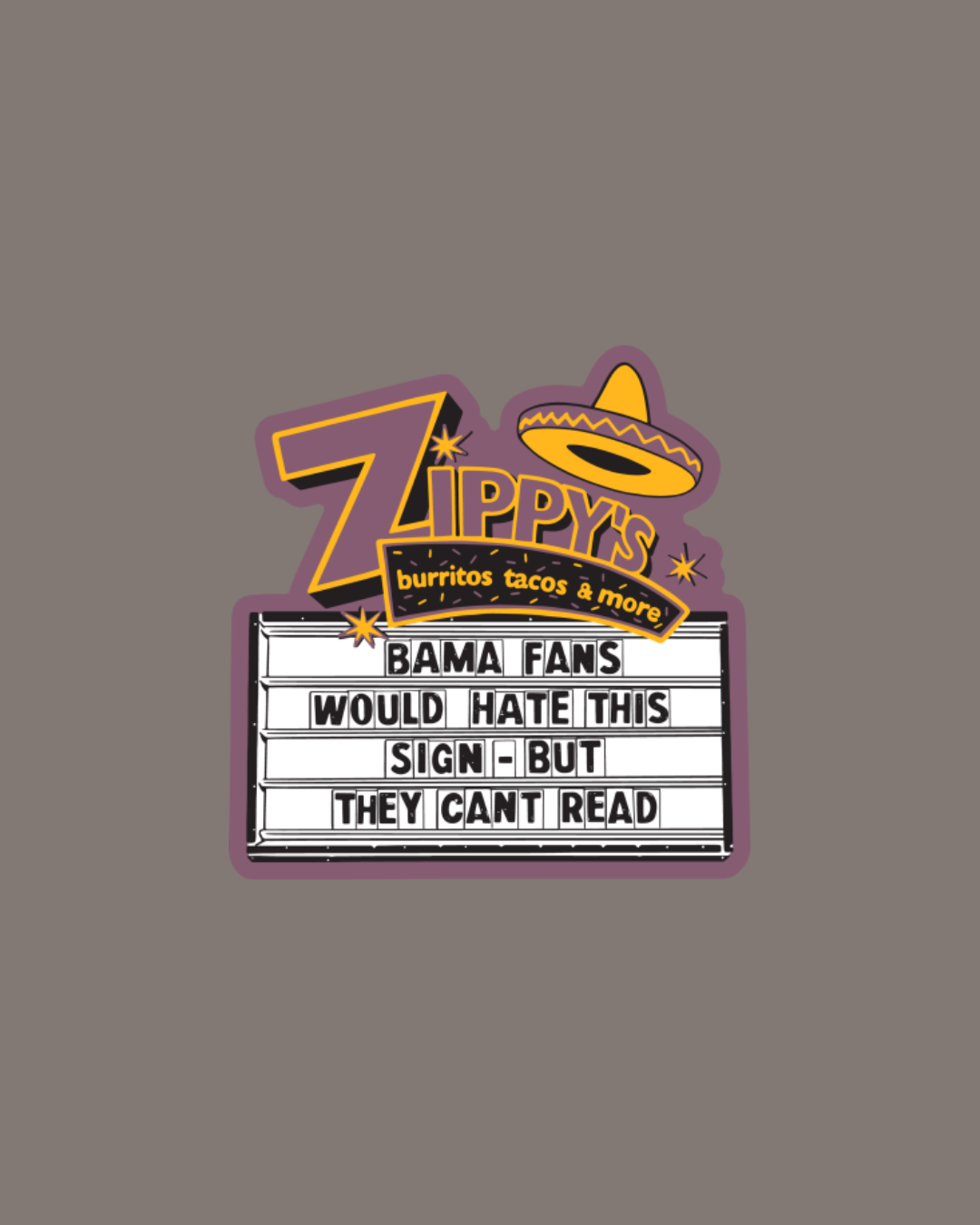 Beat Bama, Zippy's Baton Rouge, Unique Louisiana Gifts, Louisiana Sticker, Baton Rouge, New Orleans, Lafayette, Sweet Baton Rouge, Stickers, Baton Rouge Pride Sticker Near me, Louisiana themed sticker, Louisiana themed sticker near me 