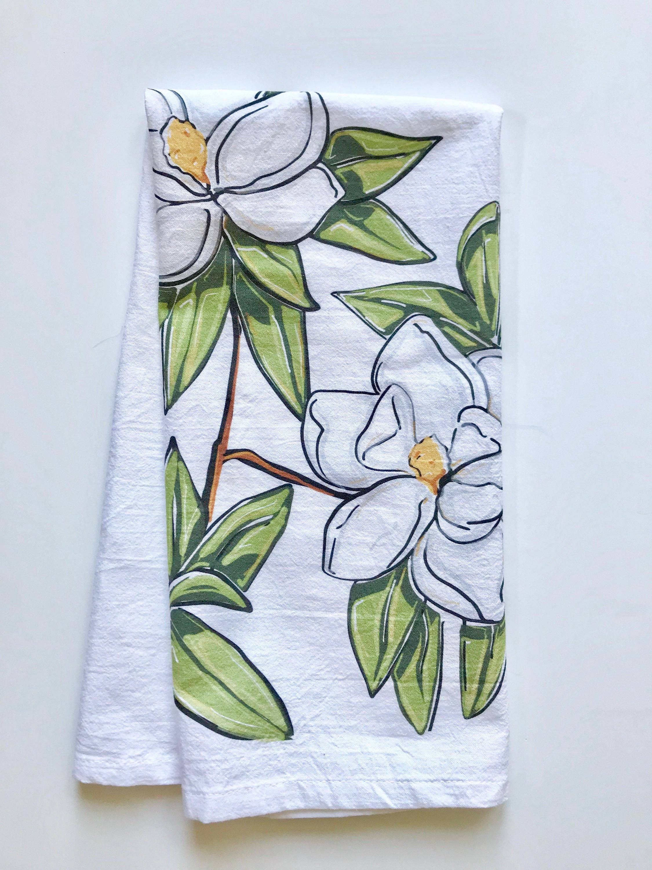 Home Malone Magnolia Tea Kitchen Towel