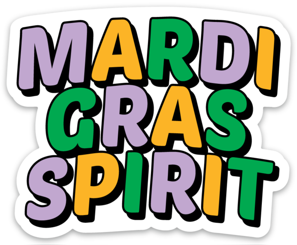 Mardi Gras Spirit© Sticker Sweet Baton Rouge